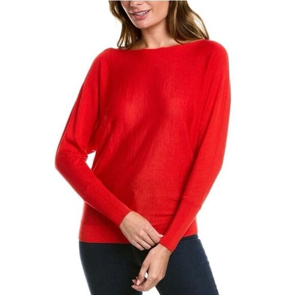 LAFAYETTE 148 NEW YORK Wool Silk Blend Dolman Long Sleeve Lightweight Sweater XL - Picture 2 of 8